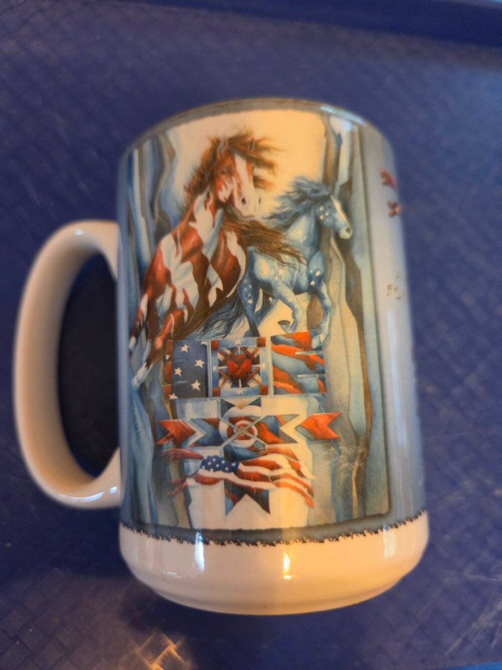 1997 the five wind horses' artwork signed Jody Bergsma Mug